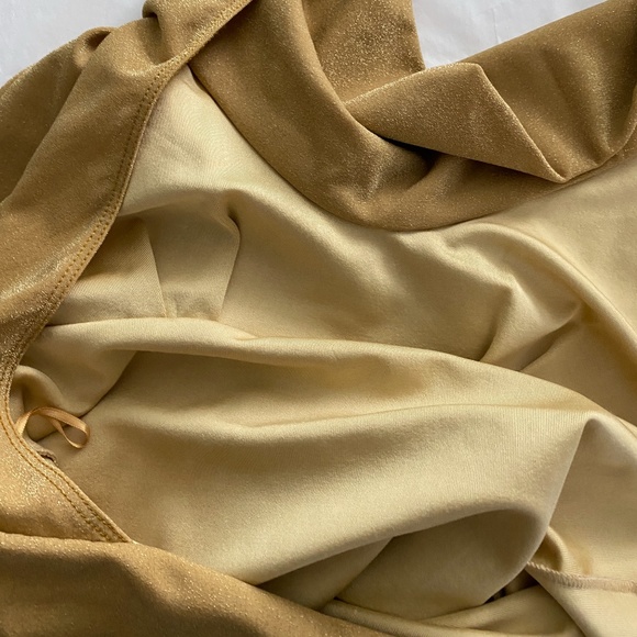 R.E.D. Valentino NWT Gold Halter Dress (42/6) - Picture 15 of 16